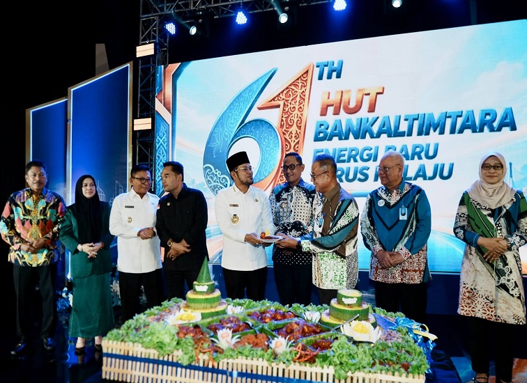 Syukuran Hari Ulang Tahun (HUT) ke-61 Bankaltimtara di Ruang Semayang, Gedung Kantor Pusat PT BPD Kaltim Kaltara, Rabu (14/10/2026).(adpim Pemprov Kaltim)