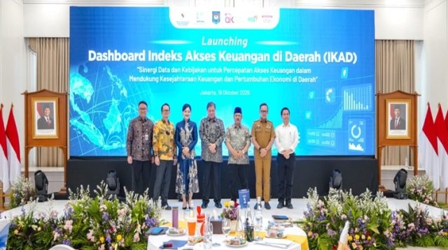 Bappenas Meluncurkan Dashboard Indeks Akses Keuangan di Daerah (IKAD) di Kantor Bappenas, Jakarta, Senin (19/10/26). (dok. Bappenas RI)