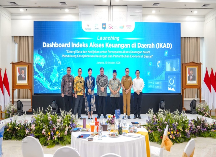 Bappenas Meluncurkan Dashboard Indeks Akses Keuangan di Daerah (IKAD) di Kantor Bappenas, Jakarta, Senin (19/10/26). (dok. Bappenas RI)