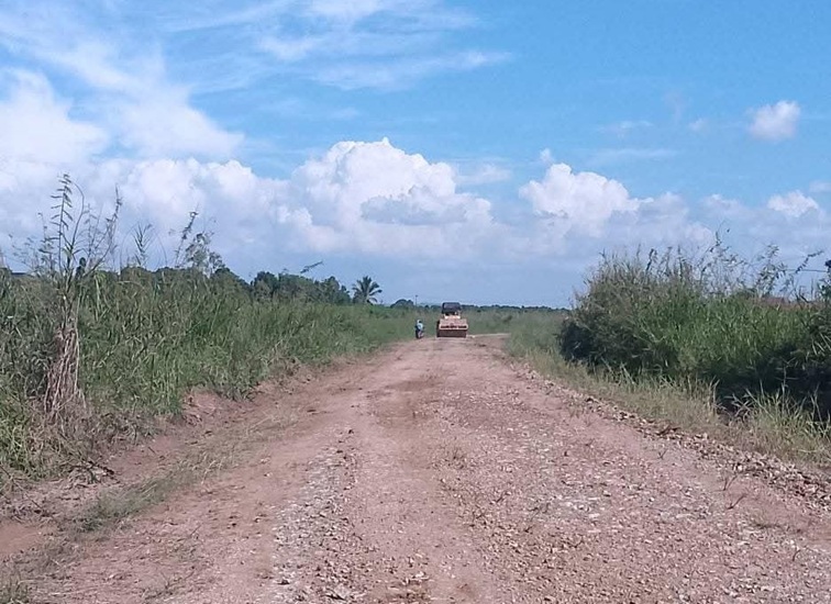 Kondisi Jalan Tanjung Karas, Kec. Muara Kaman. (Doc. Pemdes Benua Puhun)