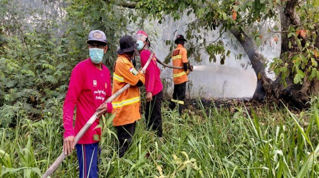 Karhutla di Daerah Kecamatan Muara Kaman, Desa Tunjungan. (Doc. BPBD Kukar)