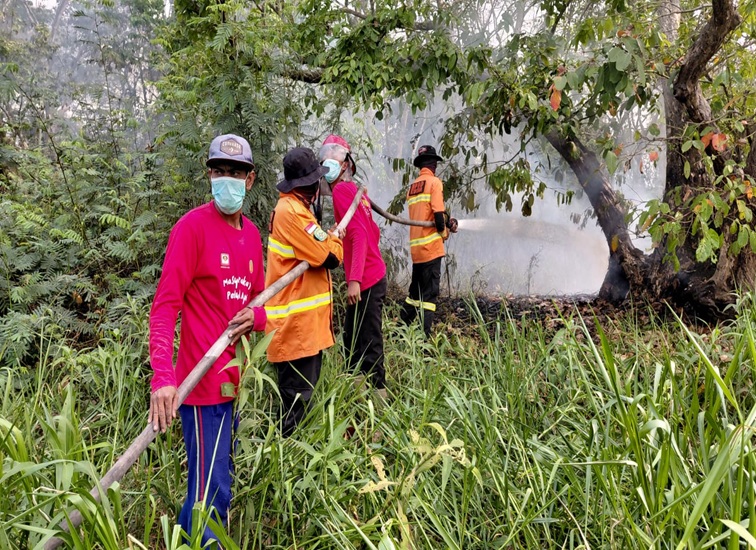 Karhutla di Daerah Kecamatan Muara Kaman, Desa Tunjungan. (Doc. BPBD Kukar)