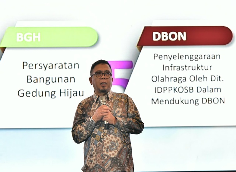 Kasubdirektorat Perencanaan Teknis, Kementerian Pekerjaan Umum, Feriqo Yogananta yang hadir menjadi narasumber pada Forum Nasional: Transformasi Kebijakan Kepemudaan dan Keolahragaan di Hotel Pullman Jakarta. (Foto: dok. Kemenpora RI)