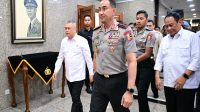 Menteri Perhubungan Dudy Purwagandhi bertemu Kapolri Suyudi Ario Seto di Mabes Polri, Jakarta, Rabu (21/10/26). (dok. Kemenhub RI)