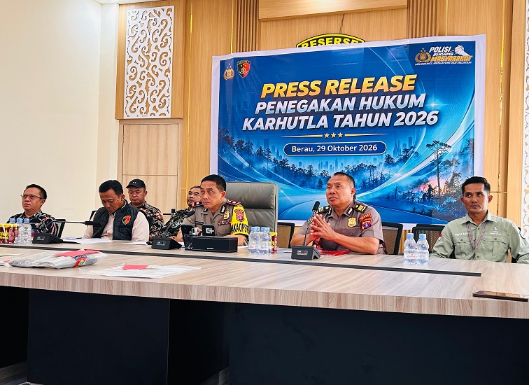 Kegiatan pers Reales Karhutla. (Nadzriel/Lingkarkaltim)