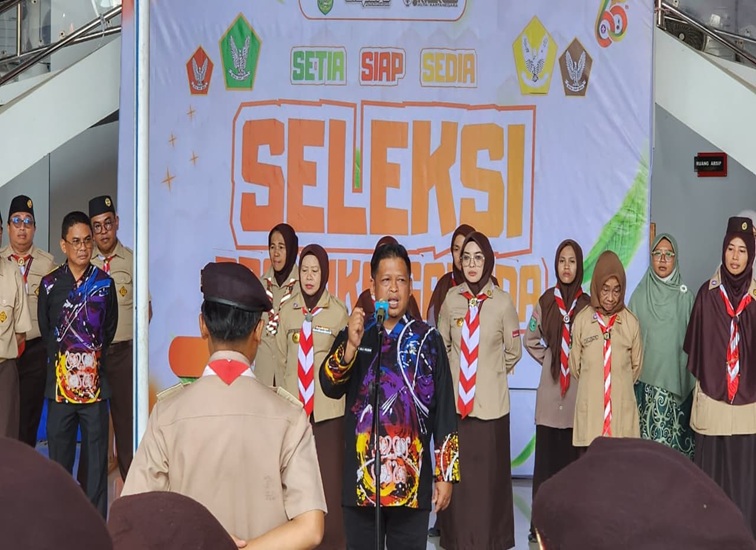 Pembukaan Seleksi Pramuka Garuda, Tenggarong, Kantor Dispora Kukar. (Dilla/lingkarkaltim)