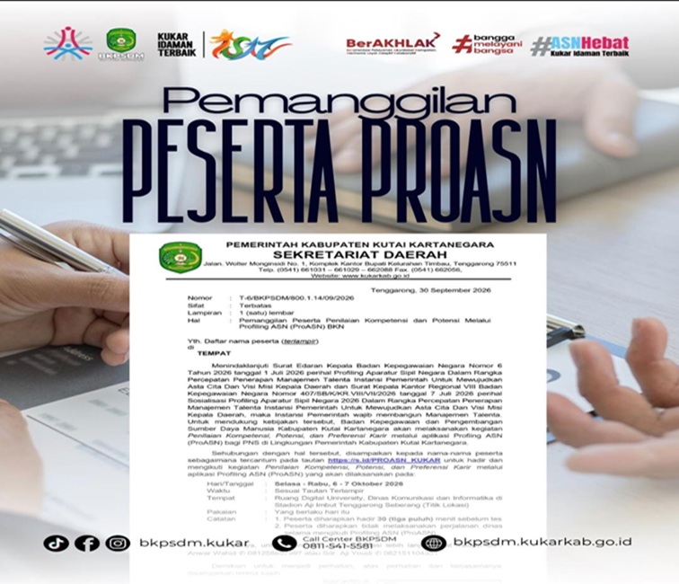 Pamflet ProASN Kukar. (Doc. BKPSDM Kukar)