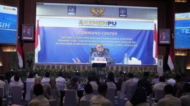 Kementerian Pekerjaan Umum mulai menyiapkan program pembangunan infrastruktur Tahun Anggaran (TA) 2028 melalui Rapat Koordinasi Keterpaduan Pengembangan Infrastruktur Wilayah (Rakorbangwil) Tahun 2026 di Gedung Auditorium Kementerian PU, Jakarta, Selasa (20/10/2026). (dok. Kementerian PU)