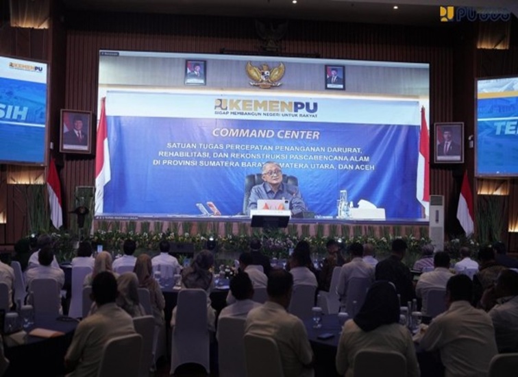Kementerian Pekerjaan Umum mulai menyiapkan program pembangunan infrastruktur Tahun Anggaran (TA) 2028 melalui Rapat Koordinasi Keterpaduan Pengembangan Infrastruktur Wilayah (Rakorbangwil) Tahun 2026 di Gedung Auditorium Kementerian PU, Jakarta, Selasa (20/10/2026). (dok. Kementerian PU)