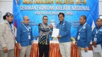 Dalam Muswil II tersebut, Seno Aji juga didaulat secara aklamasi sebagai Ketua Gekrafs Kaltim periode 2026-2031.(Adpim Pemprov Kaltim)