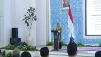 Sekretaris Daerah (Sekda) Kaltim, Sri Wahyuni dalam acara Konsultasi Publik ke-1 Revisi Rencana Tata Ruang Wilayah (RTRW) Provinsi Kalimantan Timur pada Kamis, 8/10/2026 di Pendopo Odah Etam. (Devi/Lingkarkaltim)