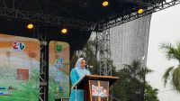 Bupati Sri Juniarsih saat membuka Berau Expo 2026.(Nadzriel/Lingkarkaltim)