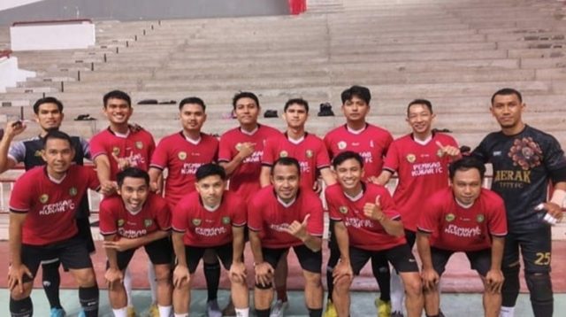 Tim futsal Badan Pembina Olahraga (Bapor) Korps Pegawai Republik Indonesia (Korpri) Kabupaten Kutai Kartanegara.